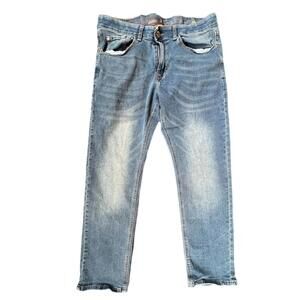 Hudson & Barrow Light Blue Straight Leg Stretch Jeans for Men - 33x30